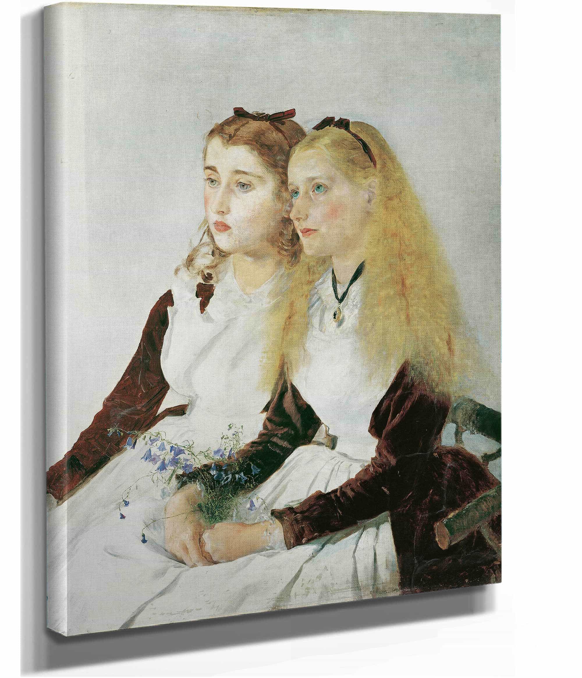Die Nichten Des Kunstlers Elisabeth Und Maja by Anton Romako