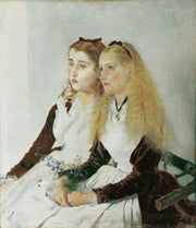 Die Nichten Des Kunstlers Elisabeth Und Maja by Anton Romako