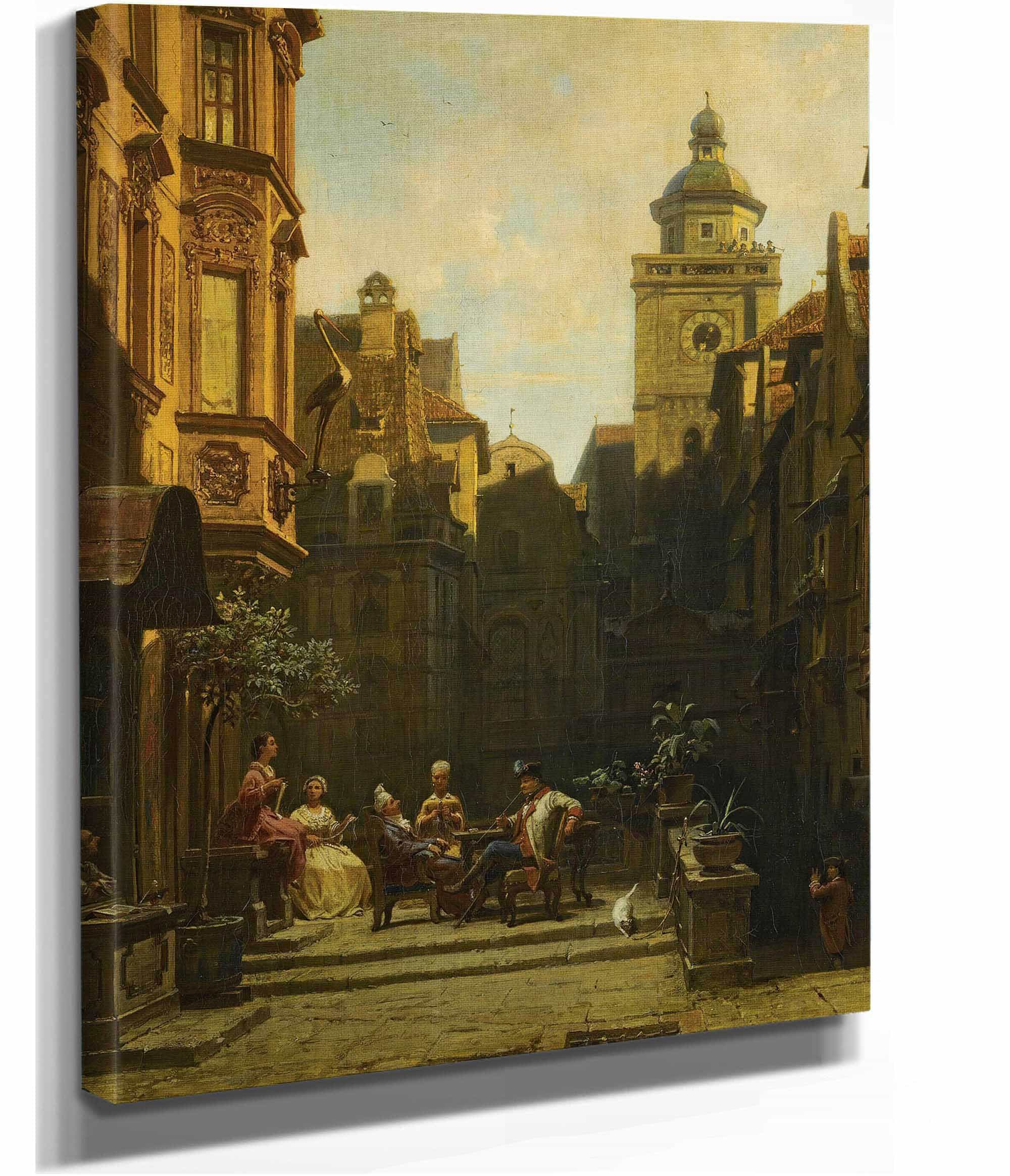 Die Plauderstunde A Good Gossip by Carl Spitzweg
