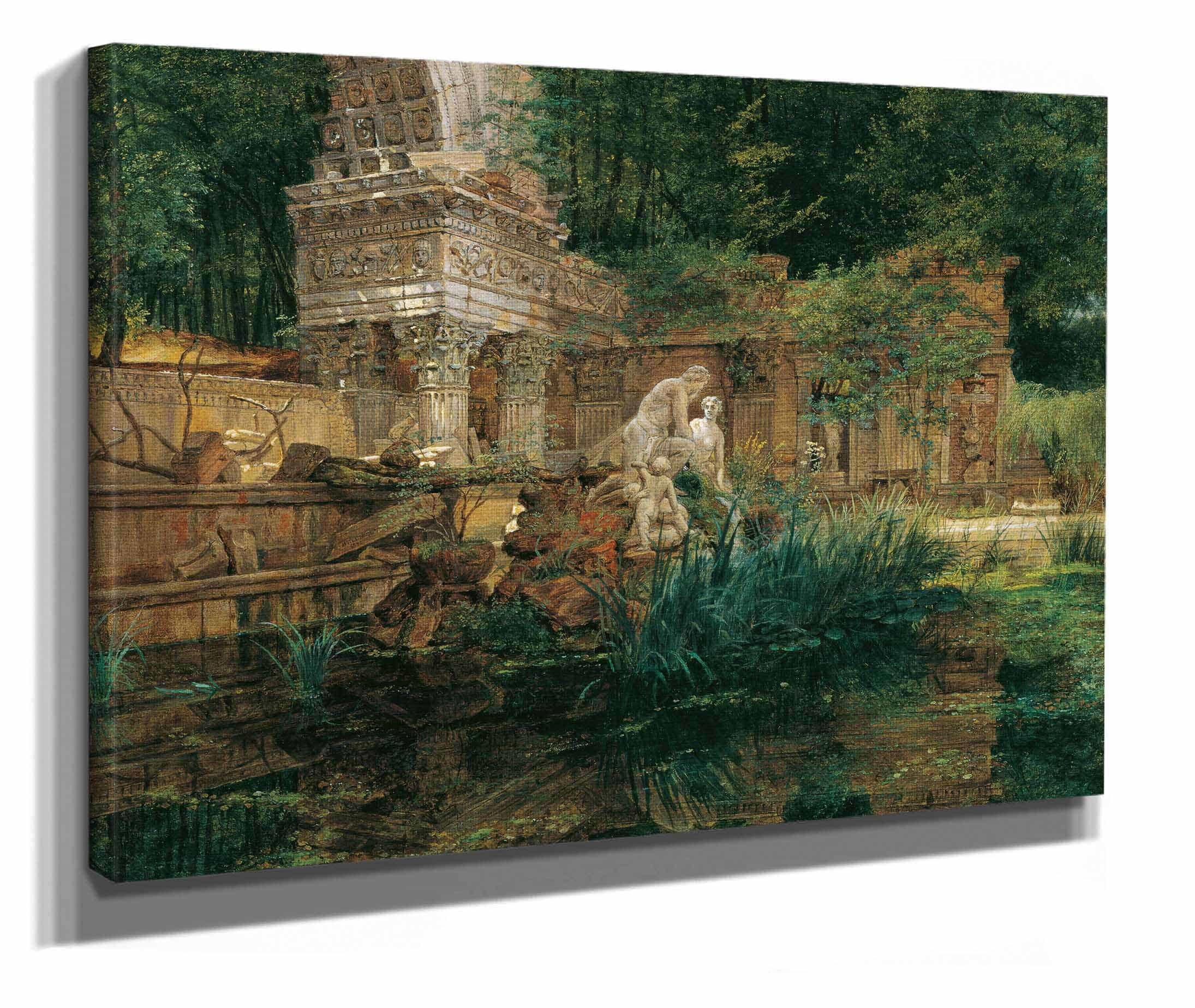 Die Romische Ruine In Schonbrunn by Ferdinand Georg Waldmuller