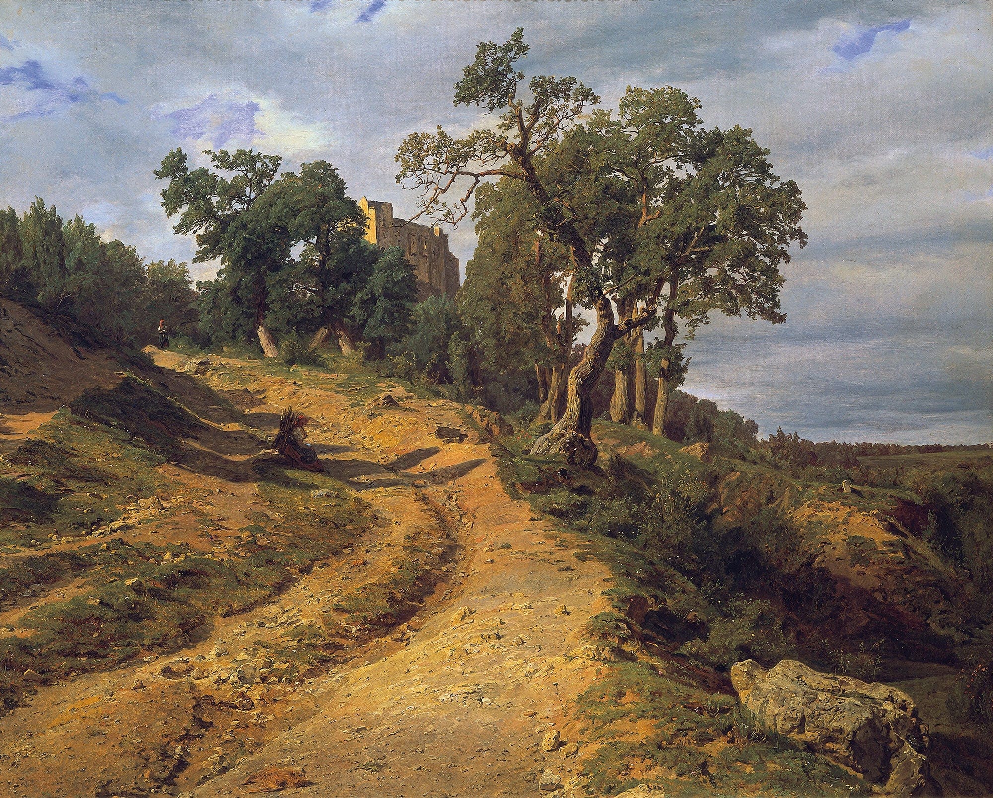 Die Ruine Liechtenstein Bei Modling by Ferdinand Georg Waldmuller