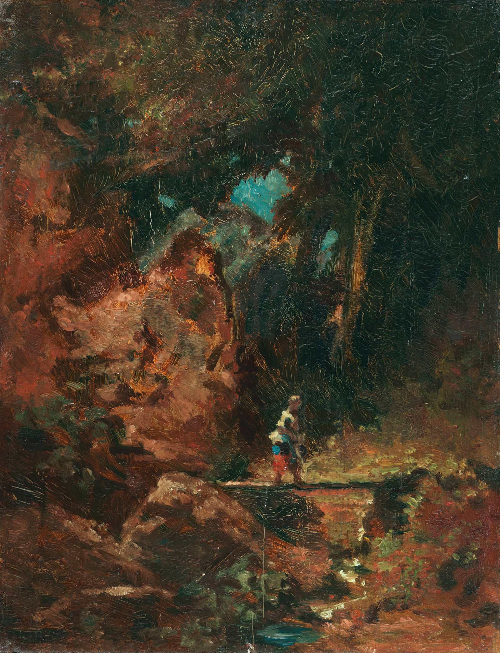 Die Sennerin Auf Dem Waldsteg by Carl Spitzweg