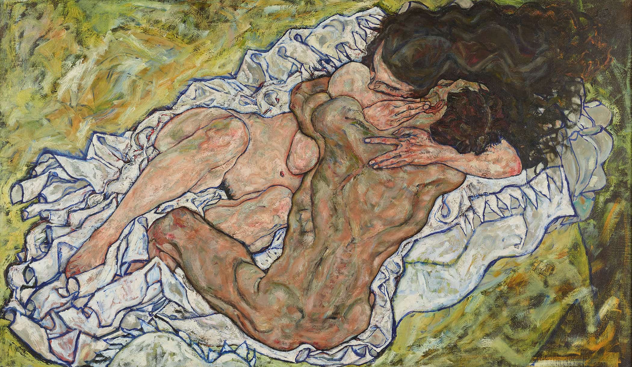 Die Umarmung by Egon Schiele