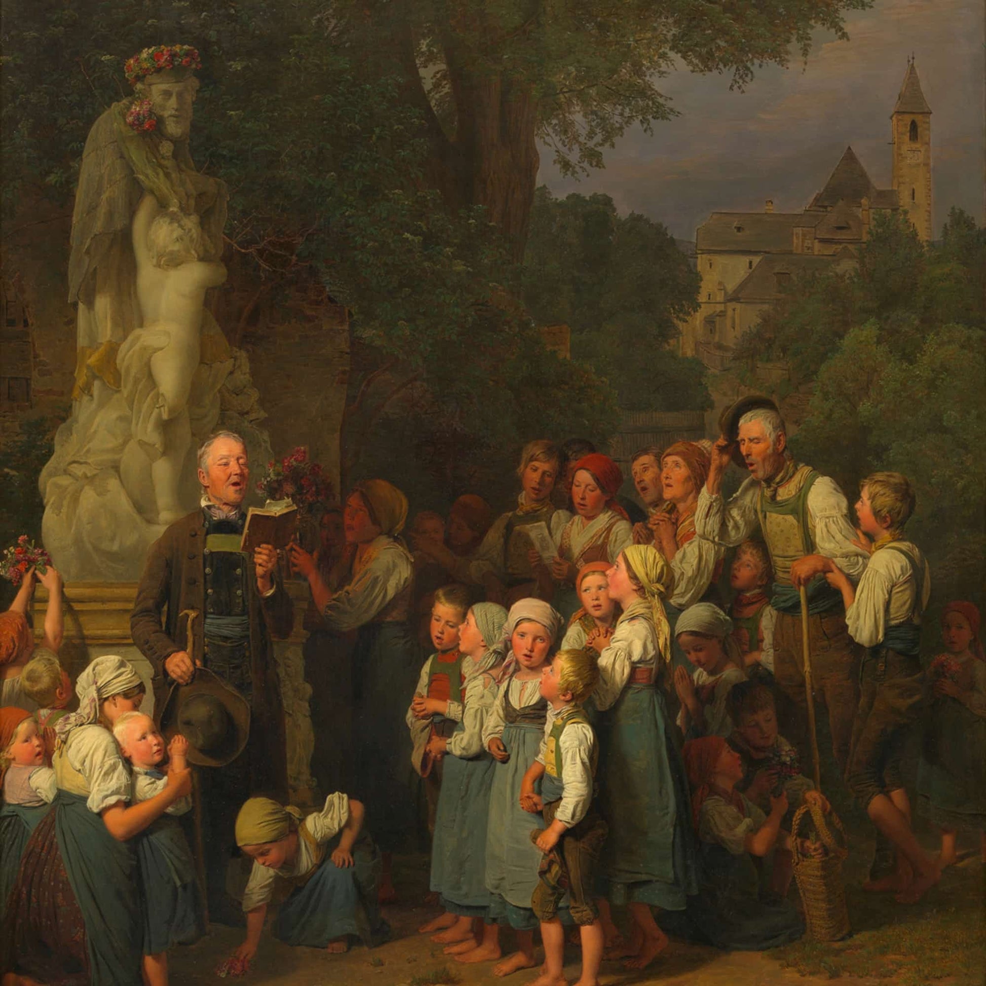 Die Verehrung Des Heiligen Johannes Johannes Andacht by Ferdinand Georg Waldmuller