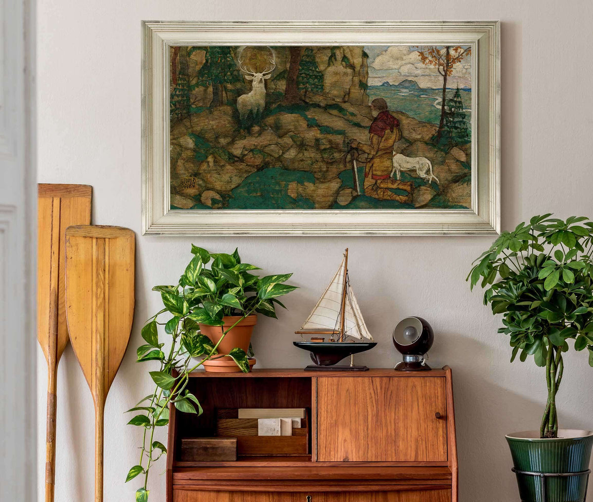 Die Vision Des Heiligen Hubertus The Vision Of St Hubert by Egon Schiele