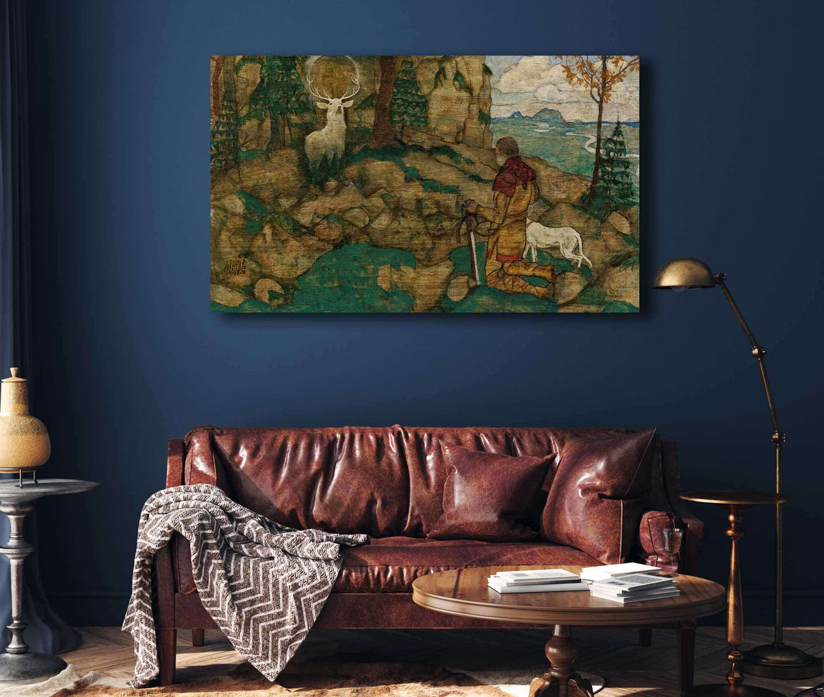 Die Vision Des Heiligen Hubertus The Vision Of St Hubert by Egon Schiele