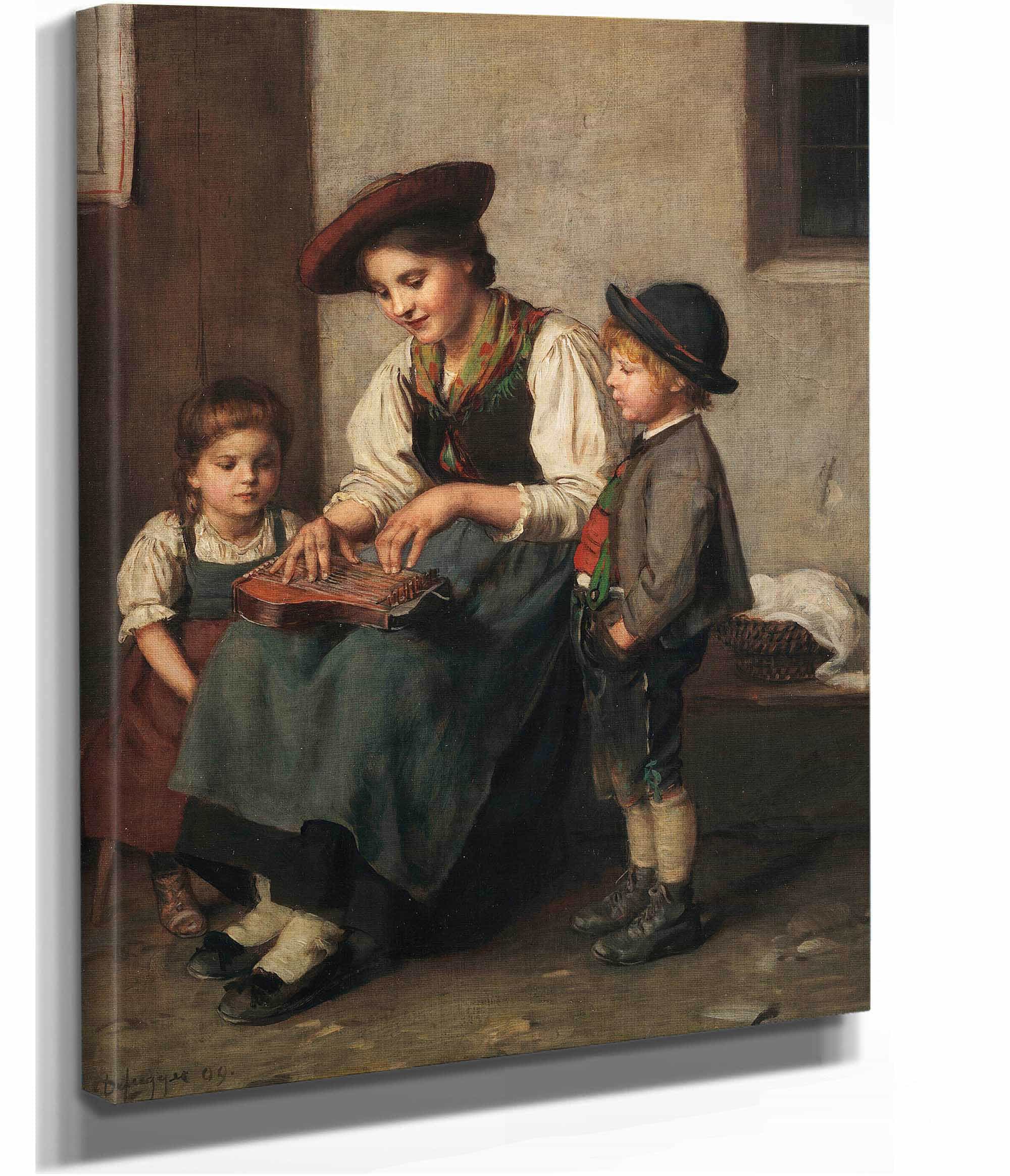 Die Zitherspielerin by Franz Von Defregger