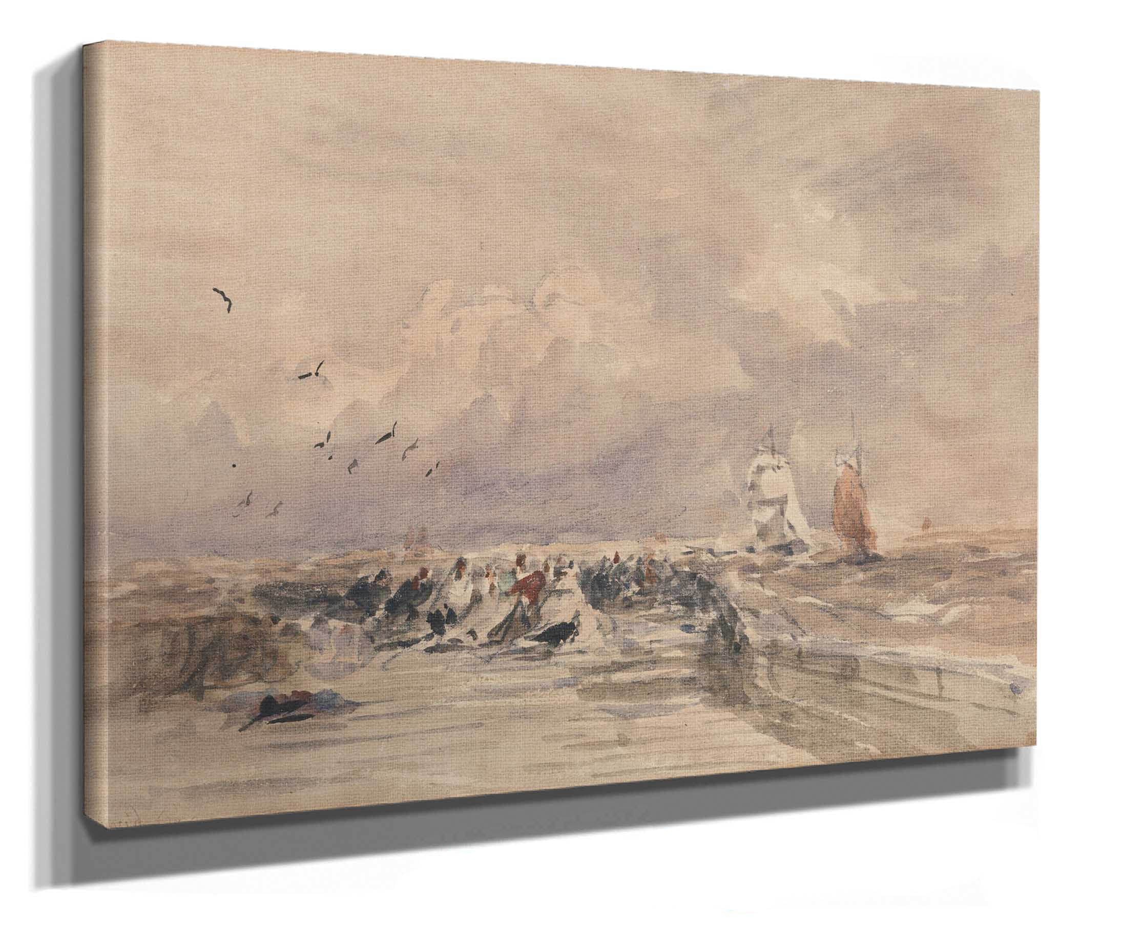 Dieppe Pier Stiff Breeze by David Cox