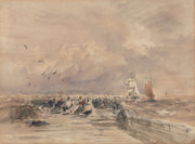 Dieppe Pier Stiff Breeze by David Cox