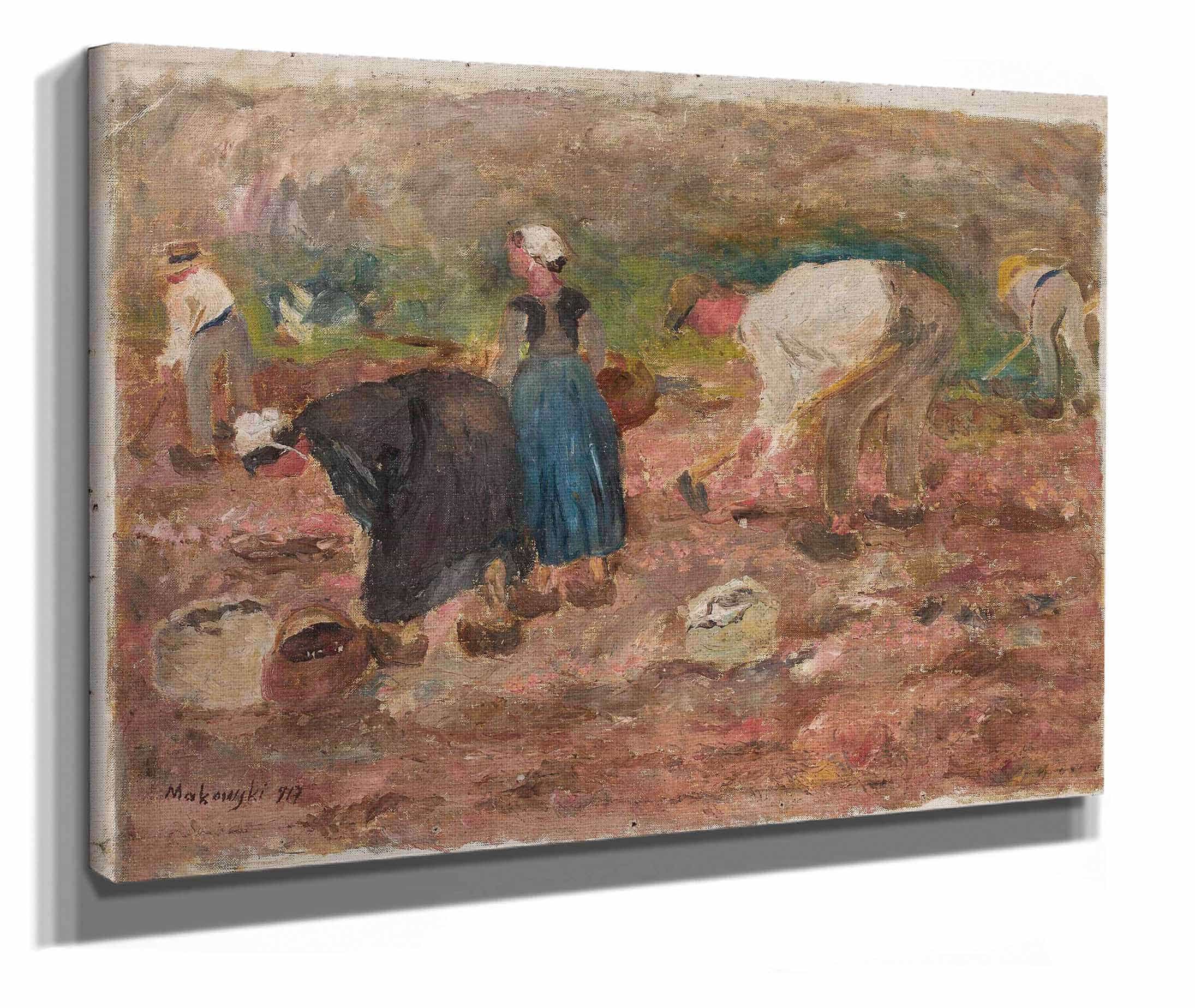 Digging Potatoes by Tadeusz Makowski