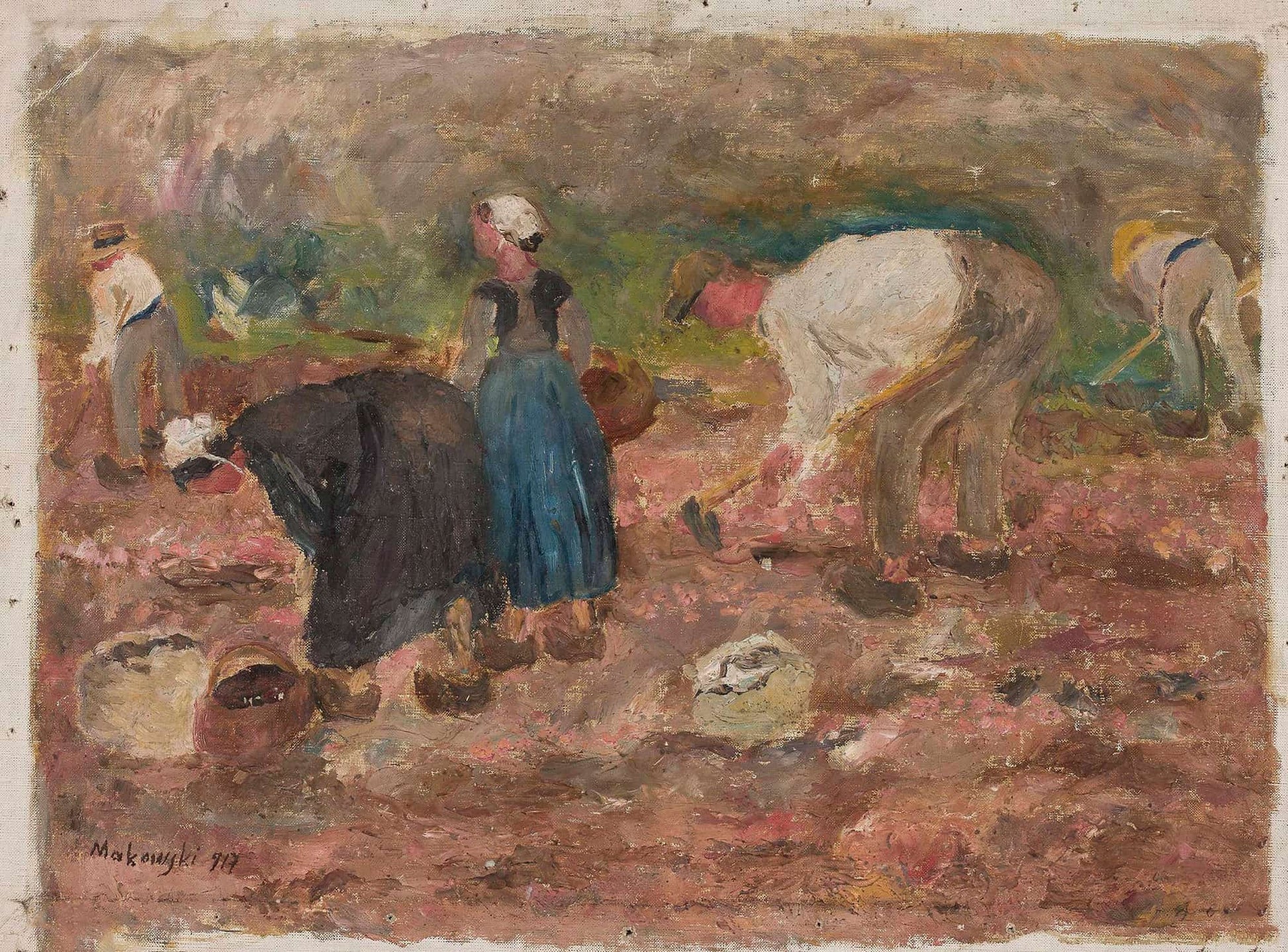 Digging Potatoes by Tadeusz Makowski