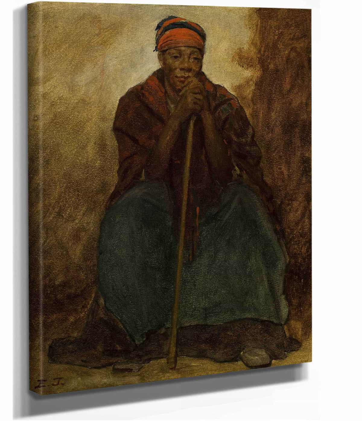 Dinah Portrait Of A Negress by Eastman Johnson