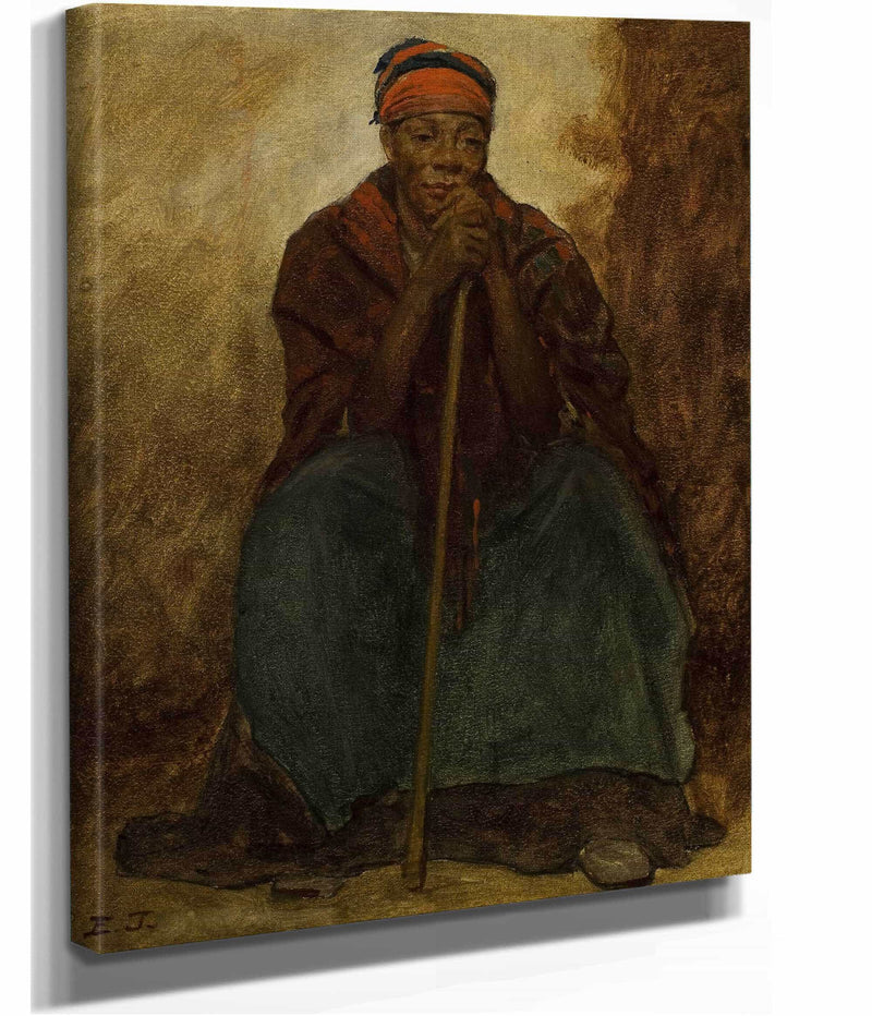 Dinah Portrait Of A Negress by Eastman Johnson