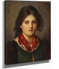 Dirndl Mit Spitzenhaube by Franz Von Defregger