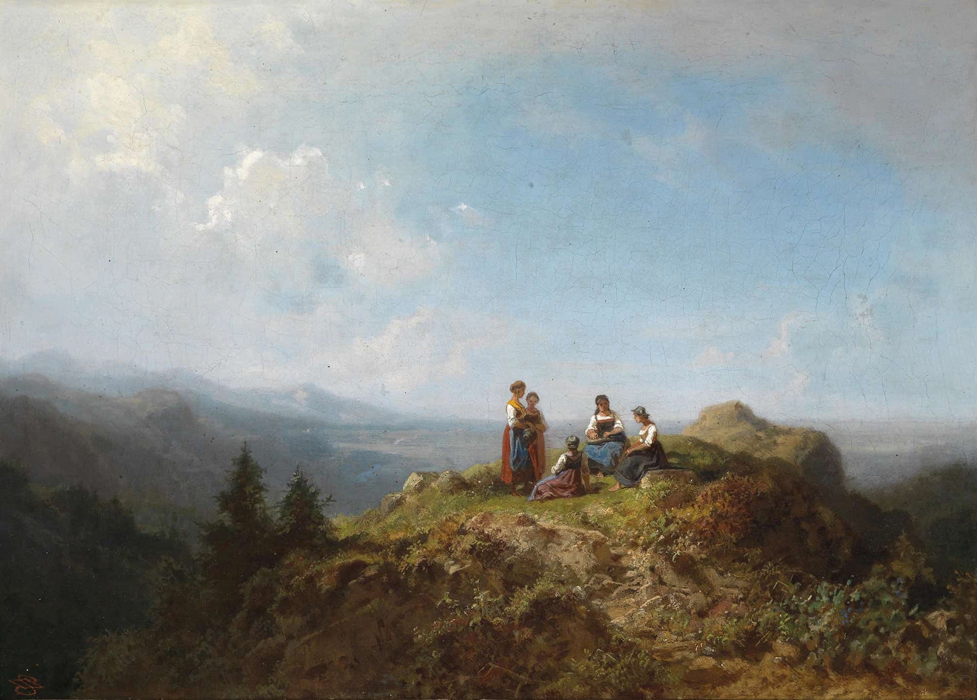 Dirndln Auf Der Alm by Carl Spitzweg