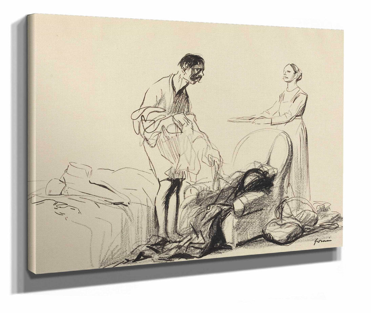 Discharged From Military Service Ii by Jean Louis Forain