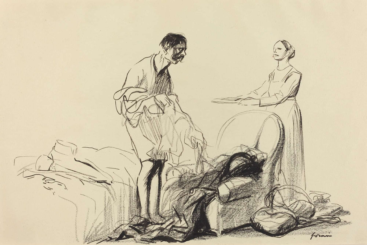Discharged From Military Service Ii by Jean Louis Forain