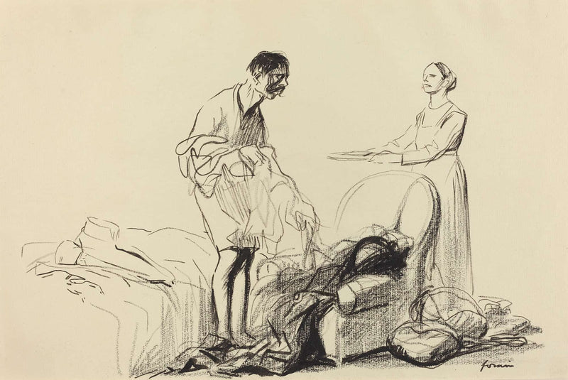 Discharged From Military Service Ii by Jean Louis Forain