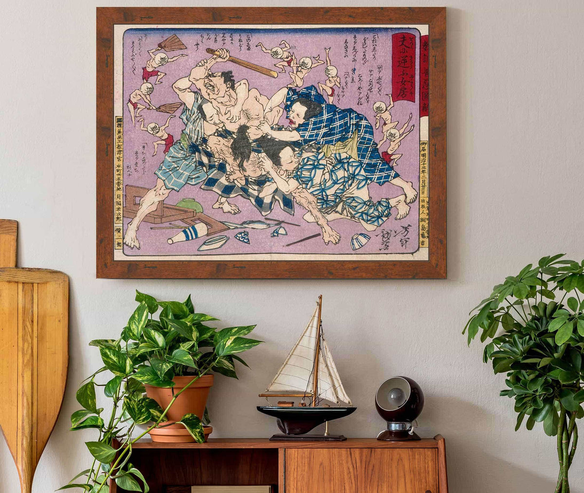 Disobedient Wife And Others From Moral Lessons Of Good And Evil by Tsukioka Yoshitoshi