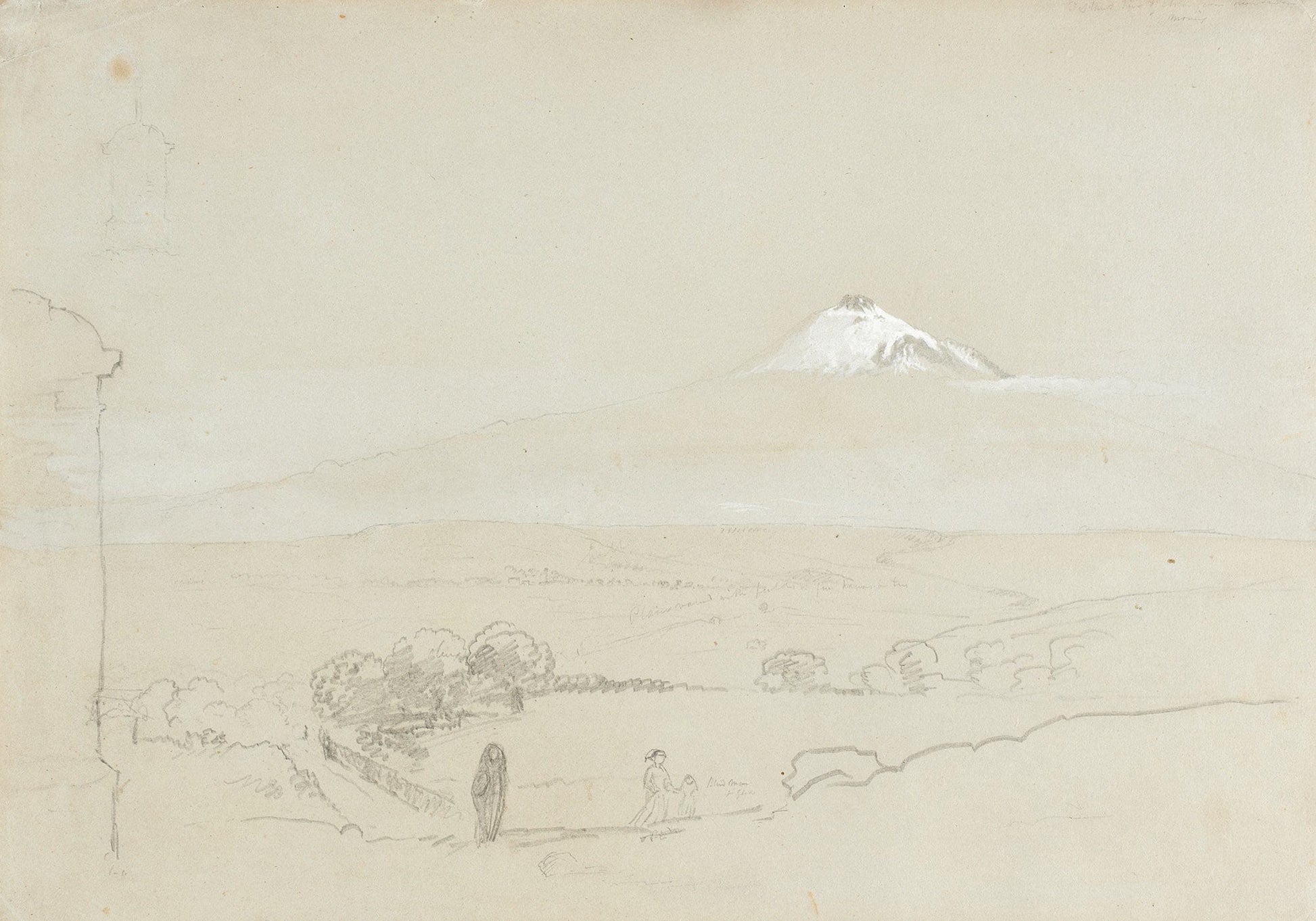 Distant View Of Mount Etna by Thomas Cole