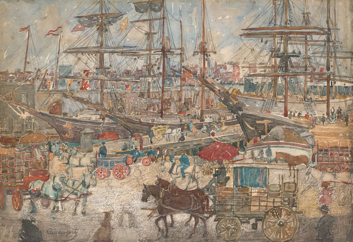 Dockseast Boston by Maurice Prendergast