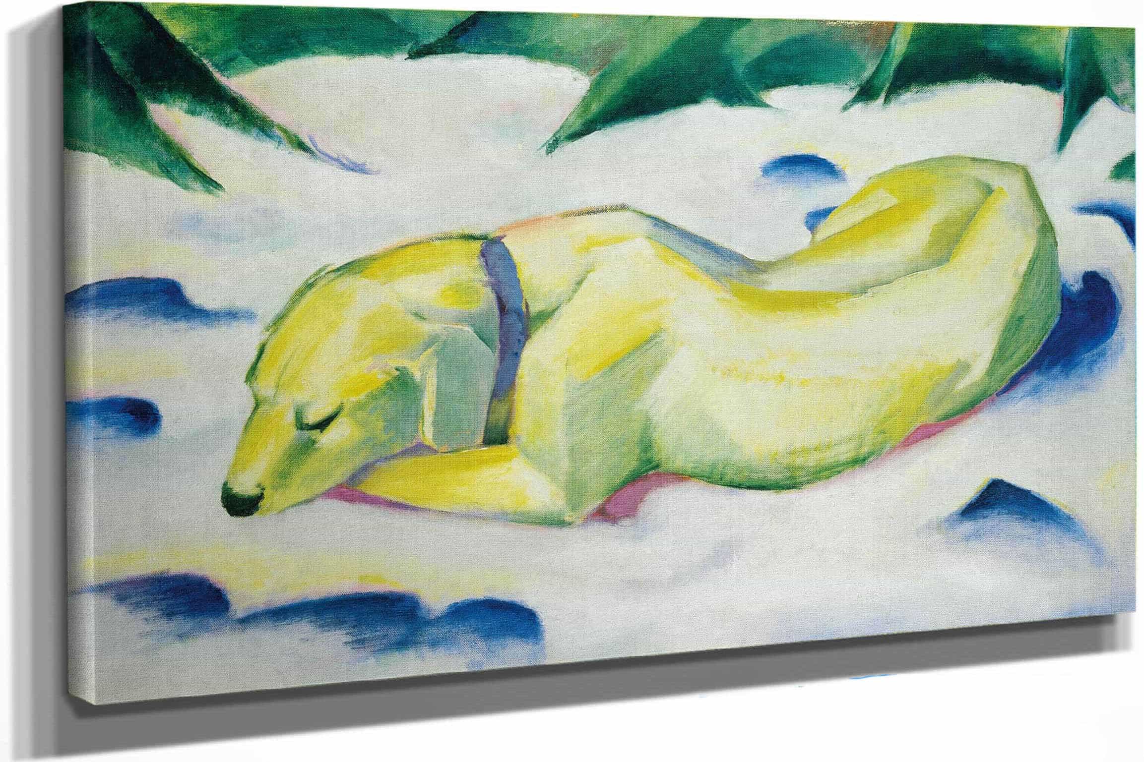 Dog Lying In The Snow by Franz Marc