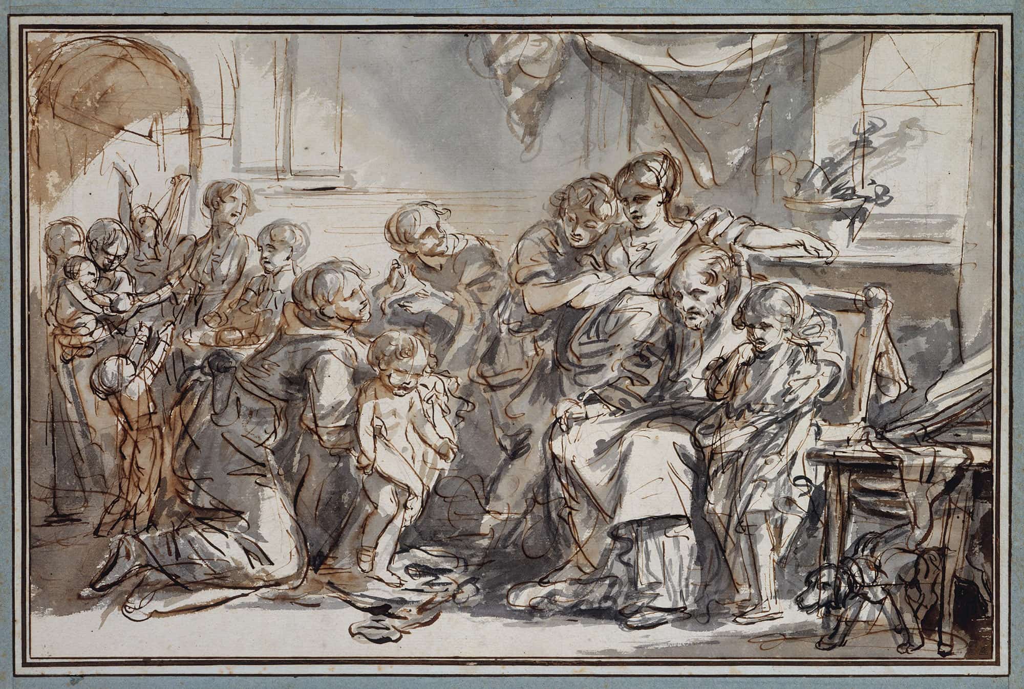 Domestic Scene by Jean Baptiste Greuze