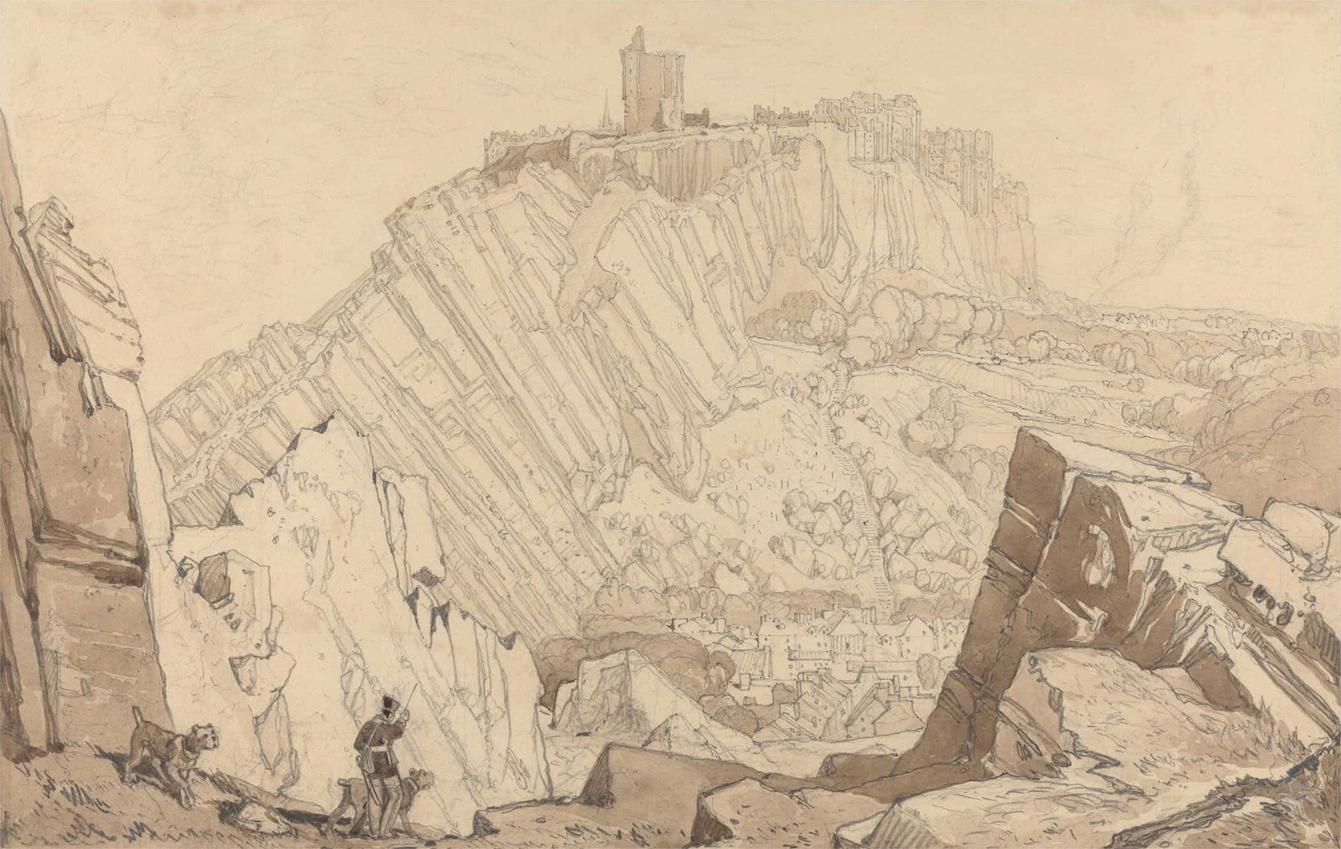 Domfront Looking To The South East by John Sell Cotman