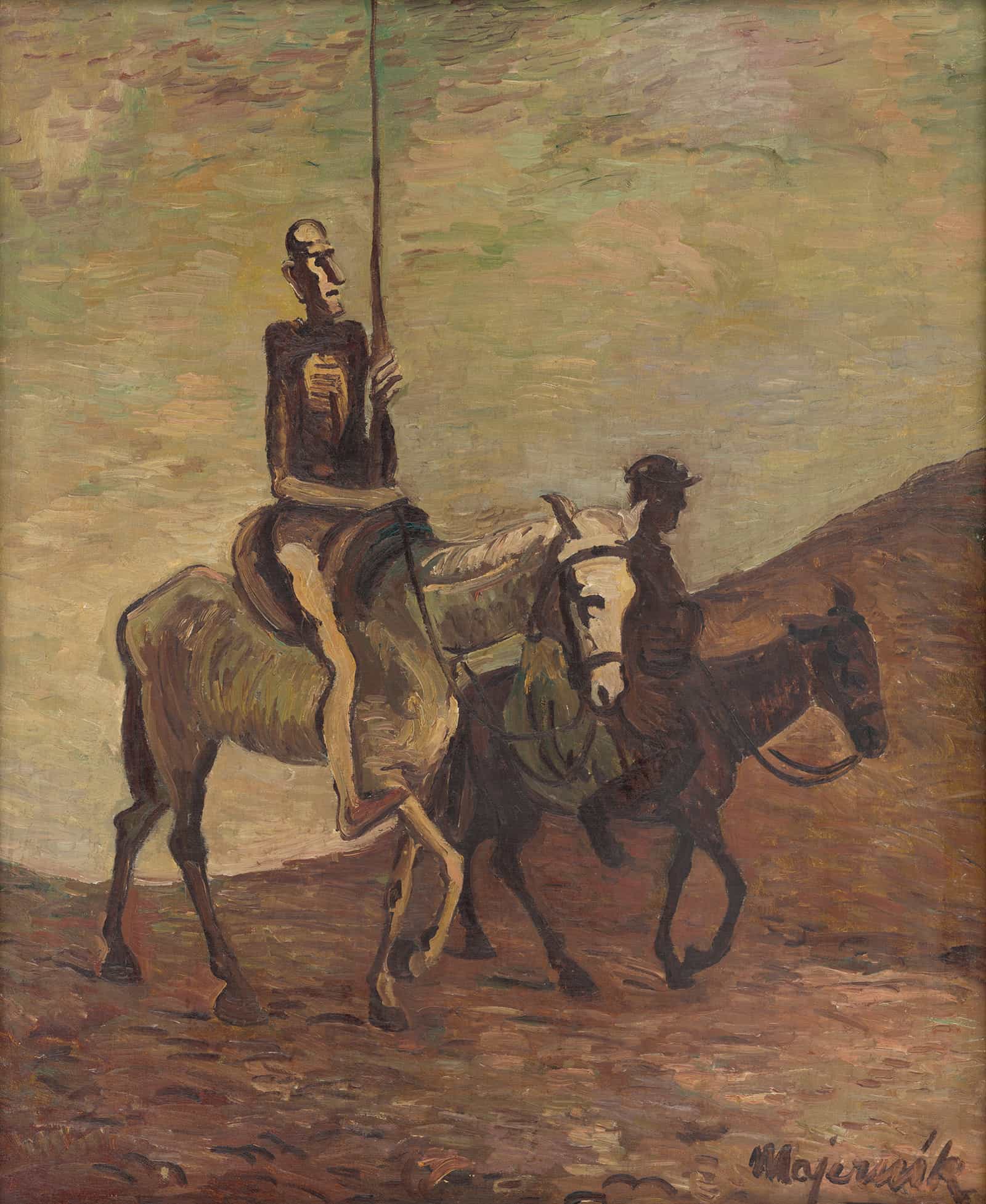Don Quichotte And Sancho Panza by Cyprian Majernik