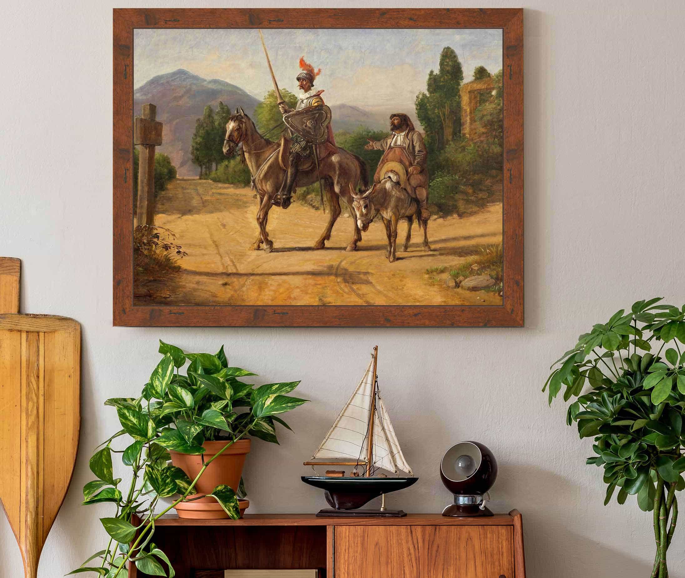 Don Quixote And Sancho Panza At A Crossroad by Wilhelm Marstrand