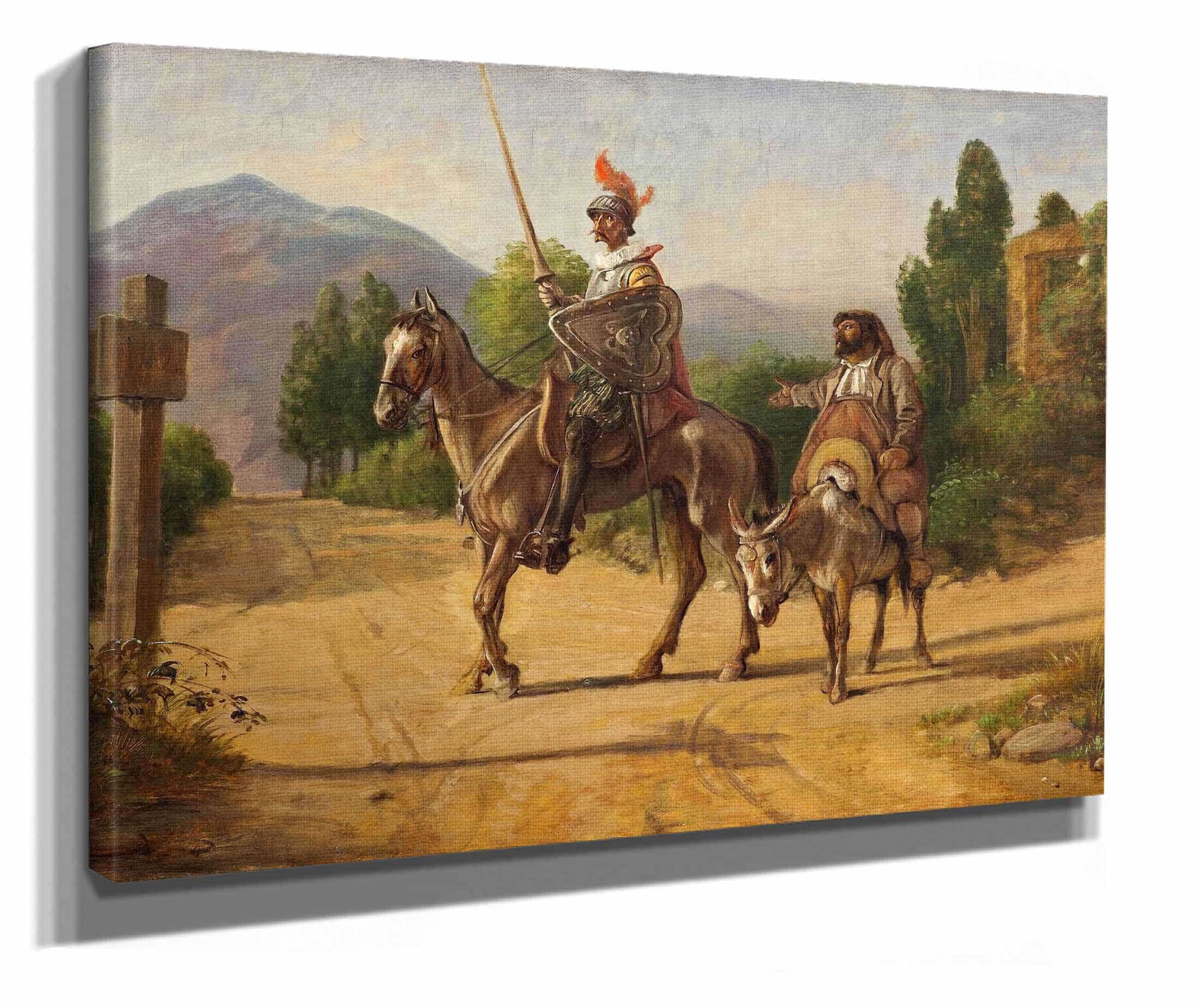Don Quixote And Sancho Panza At A Crossroad by Wilhelm Marstrand