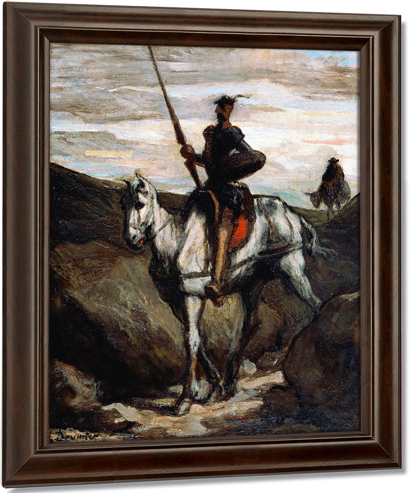 Don Quixote In The Mountains By Honore Daumier