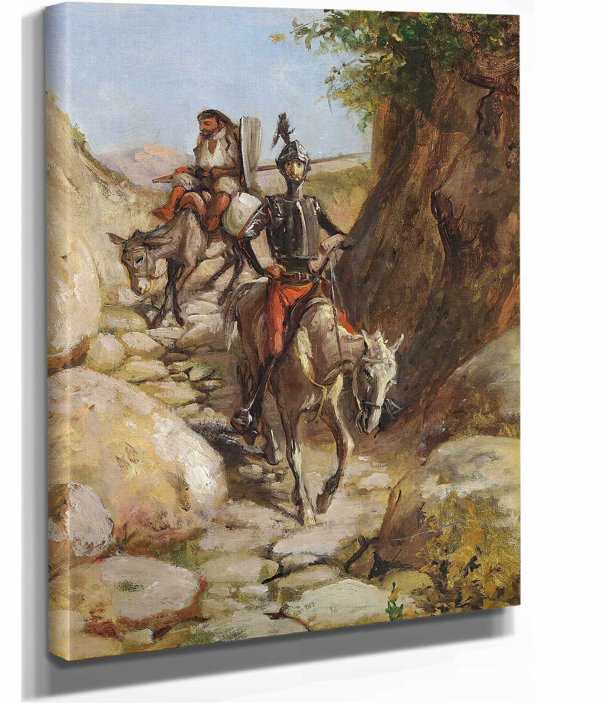 Don Quixote Og Sancho Pancha Kommer Hjem Fra De Sorte Bjerge by Wilhelm Marstrand