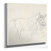 Donkey Holding Dog In Its Mouth Early Th Century by Theodore Gericault