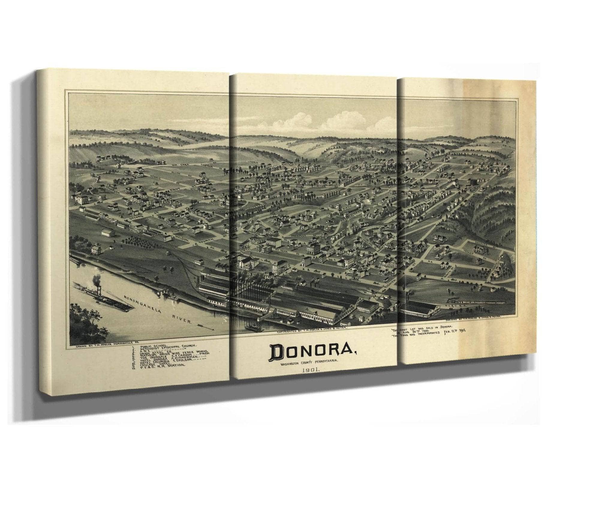 Donora Washington County Pennsylvania 1901  State Of Pennsylvania