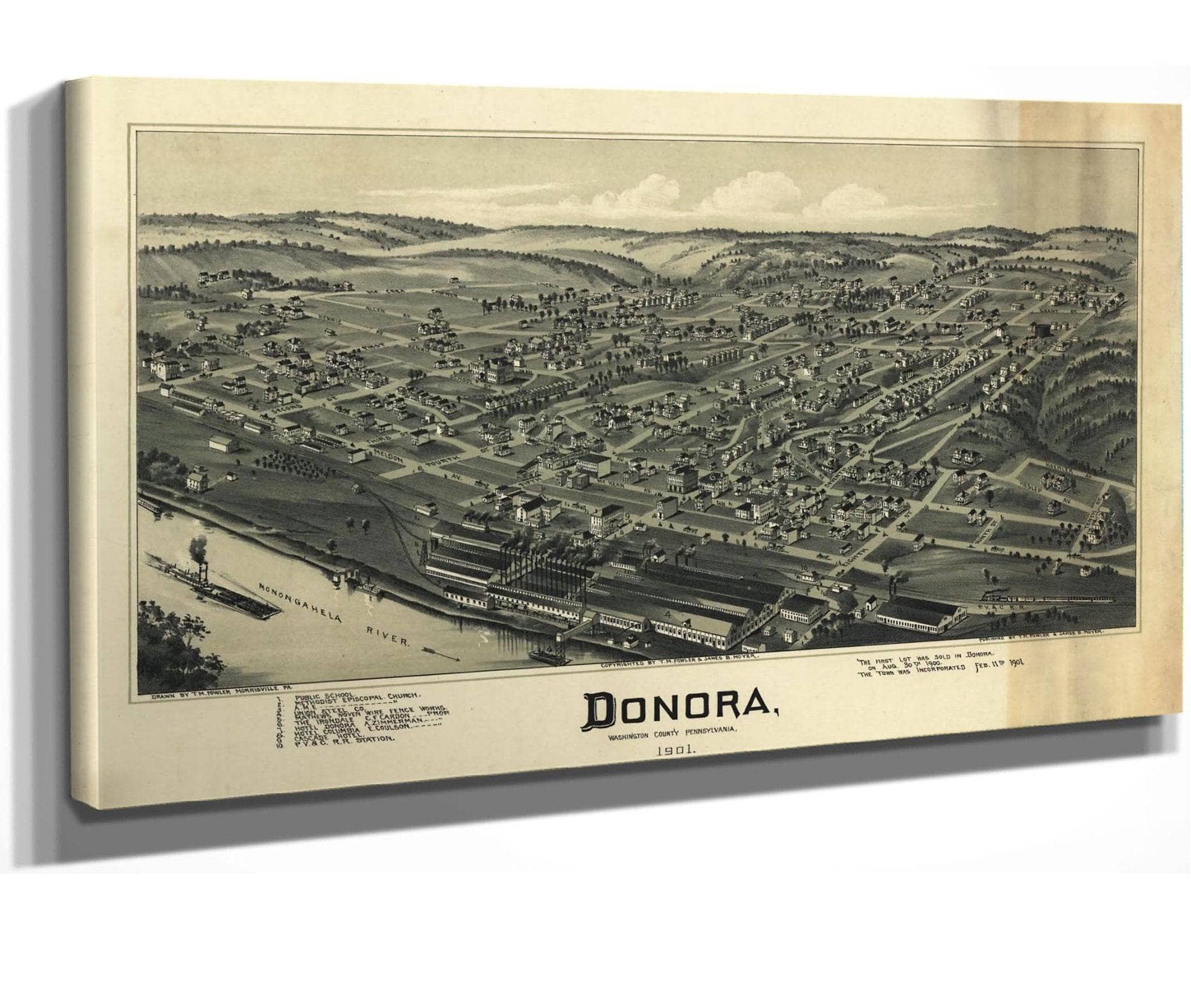 Donora Washington County Pennsylvania 1901  State Of Pennsylvania