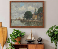 Dordrecht Un Quai Du Port by Eugene Boudin