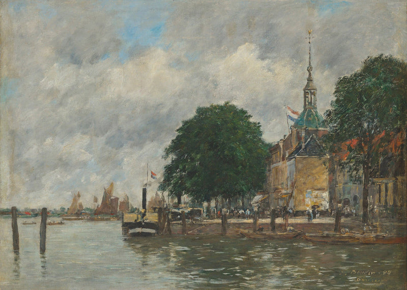 Dordrecht Un Quai Du Port by Eugene Boudin