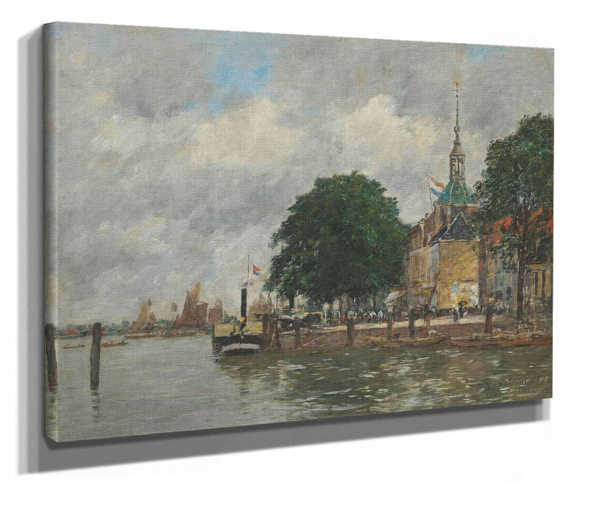 Dordrecht Un Quai Du Port by Eugene Boudin