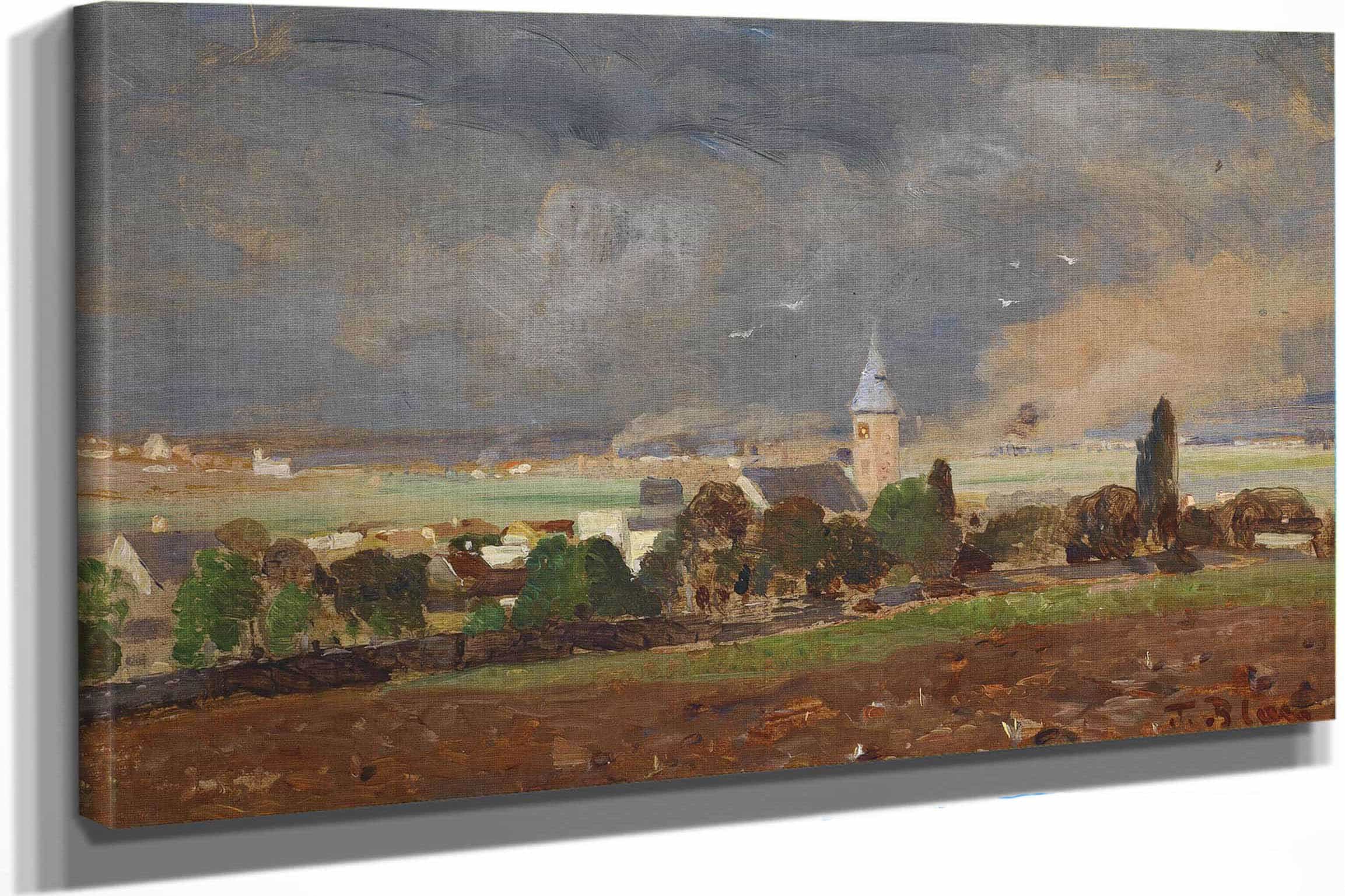 Dorflandschaft Vor Dem Unwetter by Tina Blau