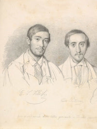 Double Portrait Of The Artists Ef Kloss And G Pellicia   by Wilhelm Marstrand