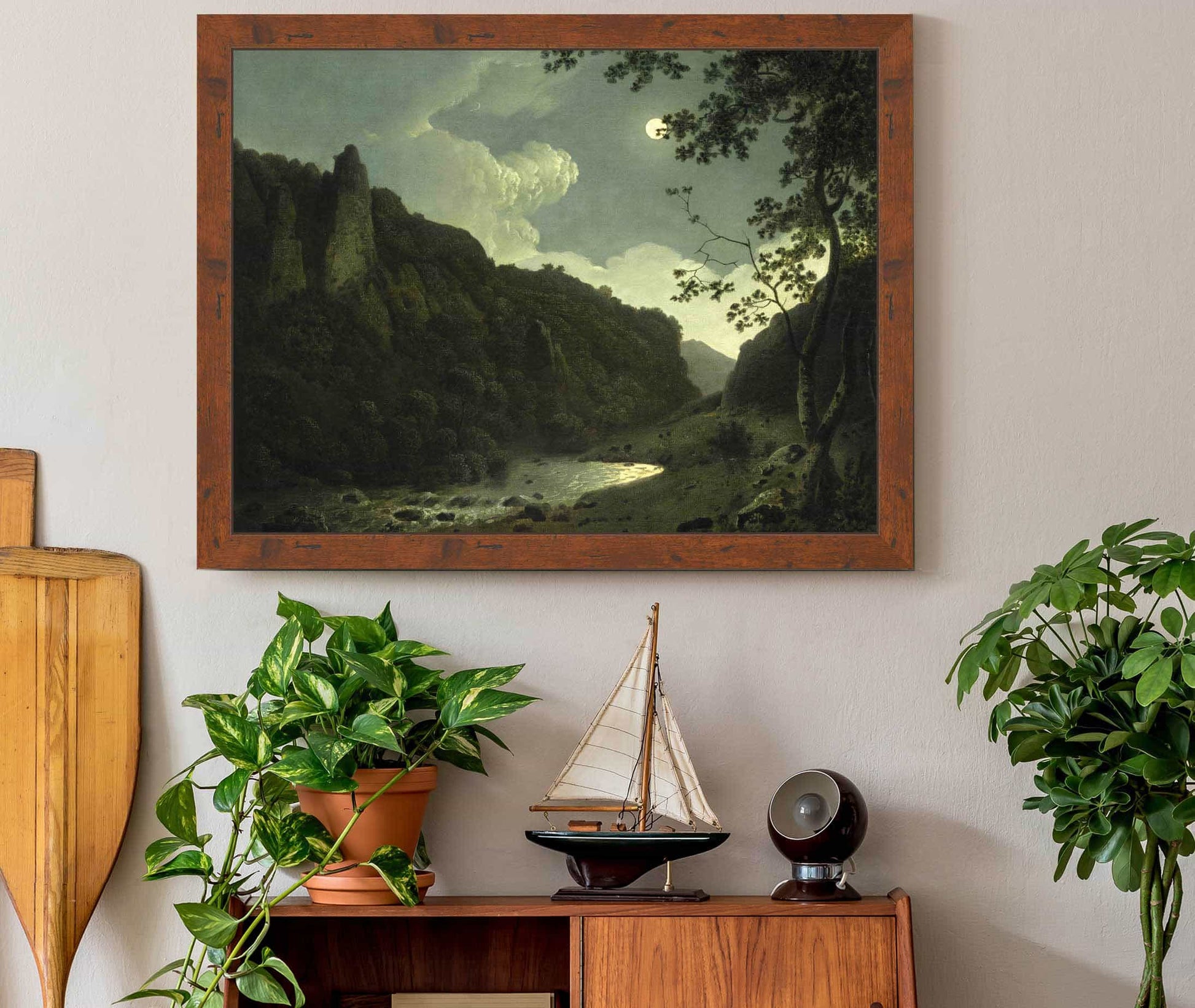 Dovedale By Moonlight by Joseph Wright Of Derby