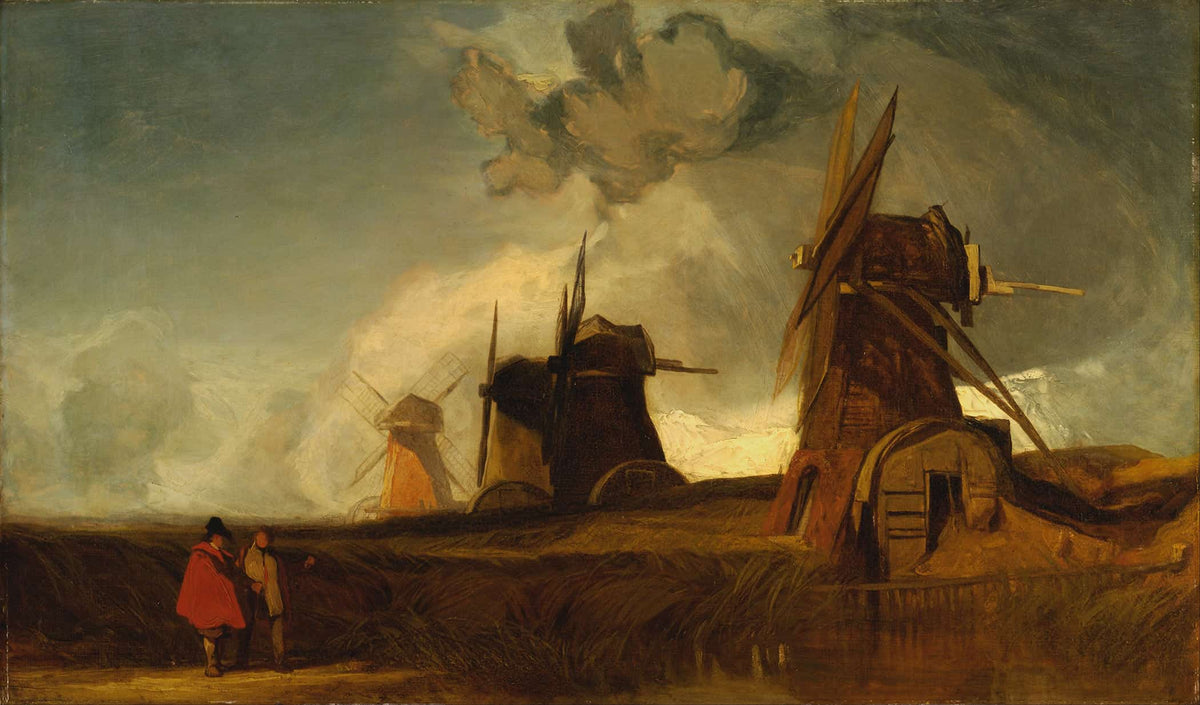 Drainage Mills In The Fens Croyland Lincolnshire by John Sell Cotman