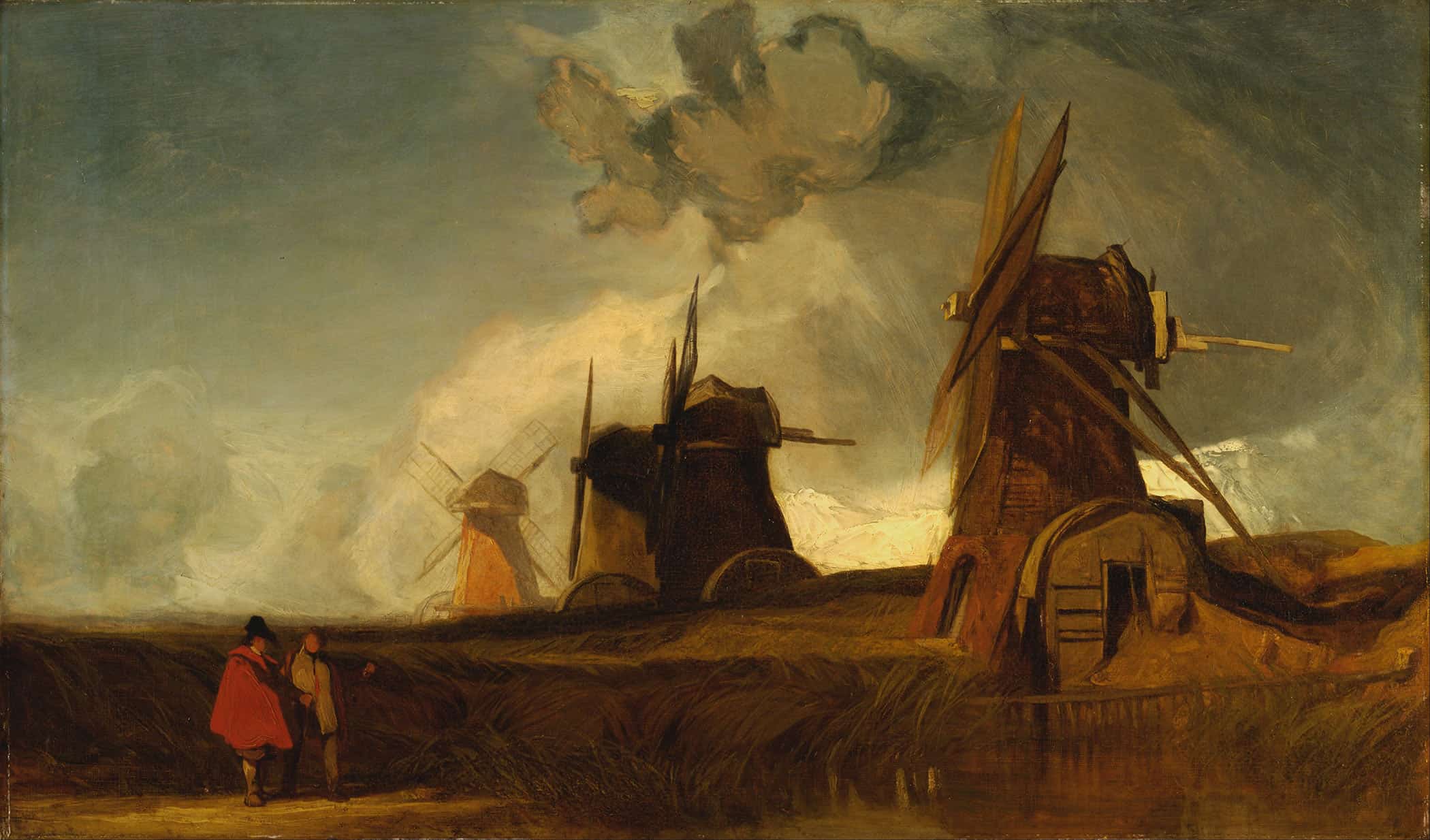 Drainage Mills In The Fens Croyland Lincolnshire by John Sell Cotman