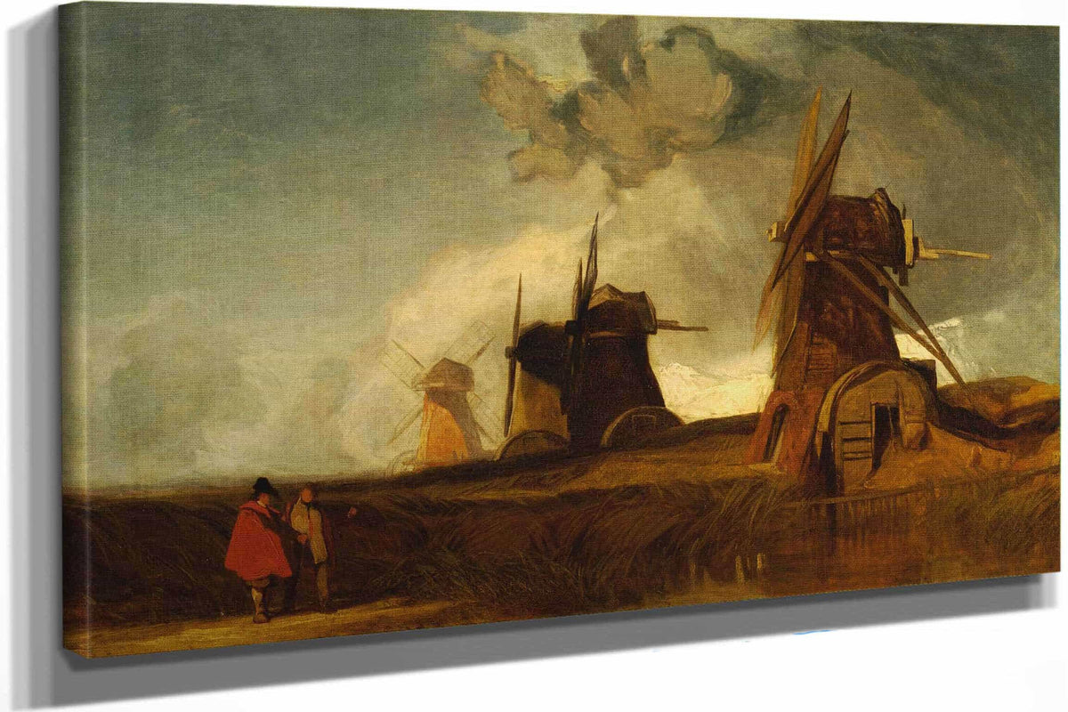 Drainage Mills In The Fens Croyland Lincolnshire by John Sell Cotman