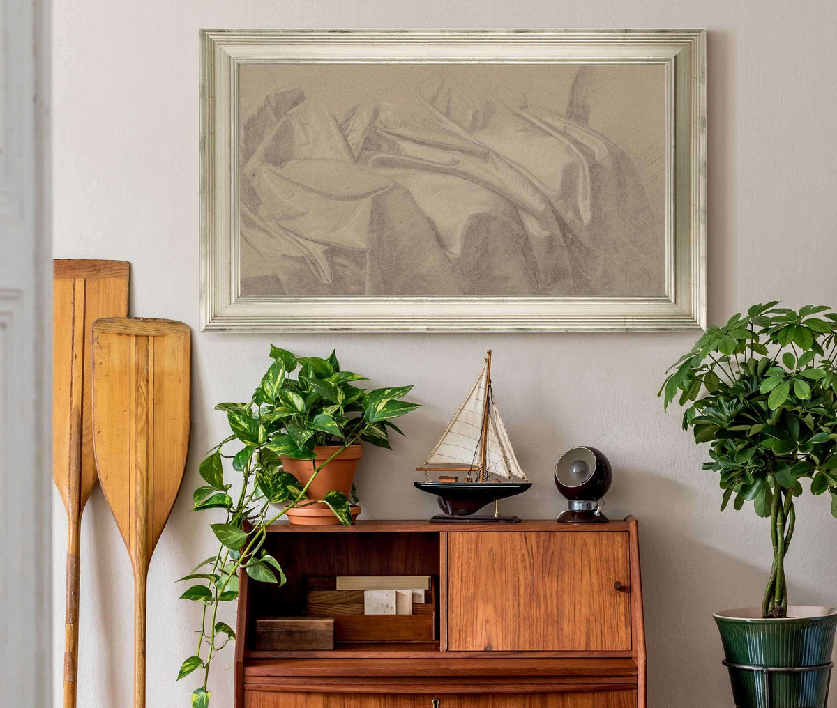 Drapery Study For Mary And Elizabeth Royall by John Singleton Copley