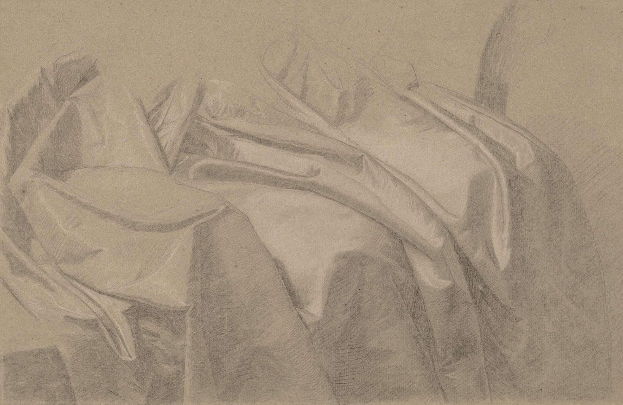 Drapery Study For Mary And Elizabeth Royall by John Singleton Copley