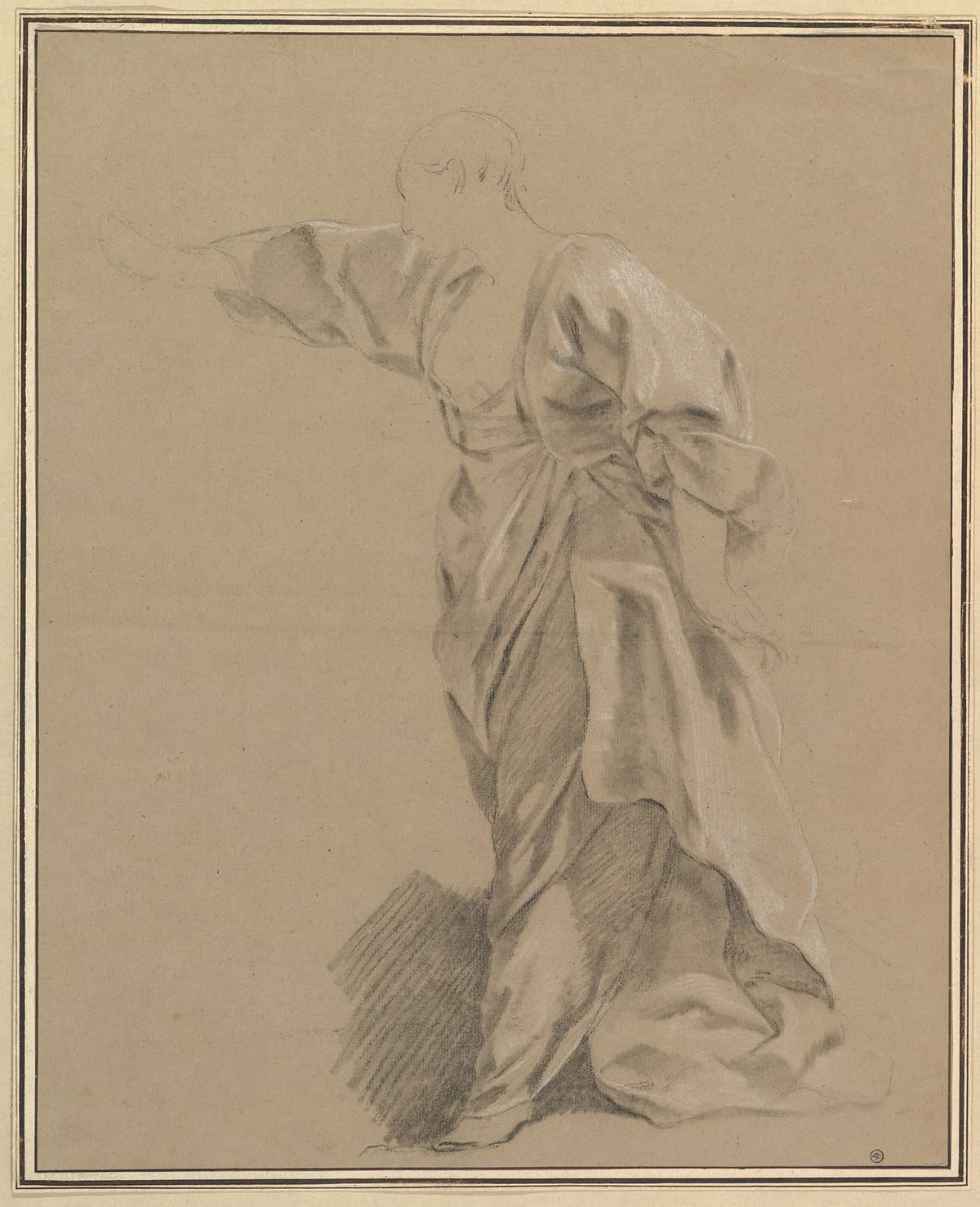 Drapery Study Of A Woman With An Outstretched Arm   by Louis Jean Francois Lagrenee