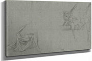 Drapery Study Two Figures Pulling A Pole by John Singleton Copley