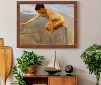 Drawing In The Sand by Joaquin Sorolla